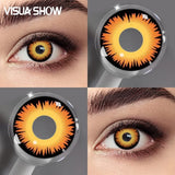 1Pair Yearly Prescription Colored Contact Lenses Halloween Color Contacts Dragon Eyes Makeup Contact Lenses