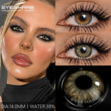 1Pair Colored Contact Lenses for Eyes Blue Lenses Gray Pupils Green Eye Natural Lenses Fashion Beauty Contacts Yearly