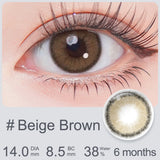 14.0mm Nude Brown Natural Contact Lenses Fit Most Eye Shape Colored Contact Lenses For Eyes Makeup/Cosmetic 6 Months