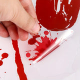 3D Halloween Decorations 84pcs Halloween Window Clings 9 Sheets Bloody Handprint Footprint Halloween Wall Decal Floor Clings