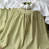 French Romantic 100% Cotton Washed Cotton Bedding Set White Flowers Lace Ruffles Duvet Cover Bed Skirt Pillowcases 4Pcs