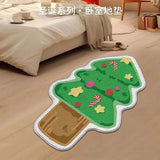 Christmas Tree Home Rugs Bedroom Rug Carpet Floor Mat Entrance Door Bedroom Bath Toilet Anti Slip Mats Imitation Cashmere Carpet