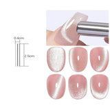 12ml 1-16pcs Autumn Nails New Clear Pink Glass Bead Moonlight Magnet Cat Eye Gel Nail Polish Whitening Nail Supplies