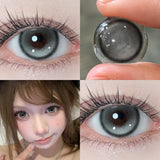 2Pcs Blue Myopia Natural Colored Contact Lenses With Prescription Big Eye Lenses Hot Sale Makeup Korean Style Contact