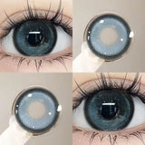 2pcs Korea Nature Fashion Colored Contact Lenses with Myopia Diopter Eyes Blue Eye Lenses Beauty Pupil New Fast Shipp