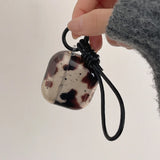 Gradient transparent animal graffiti TPU protection cover with keychain anti loss rope case for airpods 4 3 2 1 pro 2 soft cases