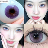 2pcs/pair Beauty Purple Contact Lenses for Eyes Myopia Colored Contact Lenses Natural Blue Lens Fashion Cosplay Pupils