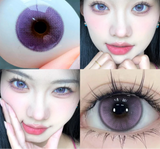1 Pair Myopia Fashion Lens Prescription Colored Contact Lenses Beauty Pupils Purple Eye Lenses Blue Eye Color Lenses