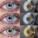 2Pcs/Pair Iceland Contact Lenses Coloured Contact Lenses for Eyes Cosmetic Contact Lens Eye Color Gray Lenses Natural