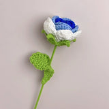 Handmade Crocheted Rose Flower Bouquet Artificial Flowers Wool Flower Finished Product Valentine's Day Teacher's Day Gift