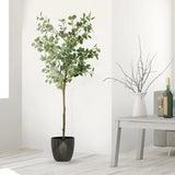 60-190cm Artificial Eucalyptus trees Branches Banyan Leaves Fake Plant Plastic leave Landscape faux plant For Home Garden Decor