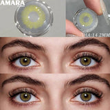 Gray Color Contact Lens 1 Pair Yearly Coloured Contact Lenses Brown Lenses for Party Cute Eyes Contacts Daily Eye Makeup