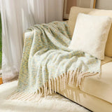 All-Season Cozy Throw Blanket Home Bed End Towel Soft Fringed Blanket for Sofa Bed Office Nap Cover Multifunction Bedspread