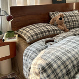 Floral  Vintage Sle Thiened Milk Velvet id Soft Middle Ancient Sle Four-Piece Bedding Set Skin-Friendly Winter Use