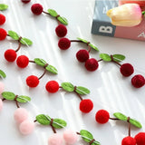 New Cherry Felt Ball Handmade Garland String Wall Hanging Ornament Hair Ball Pendant Kid Room Decoration Baby Shower Party Favor