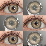 1Pair Gray Colorcon Contact Lenses for Eyes Beautiful Lenses Cosmetic Brown Pupils Blue Lens Green Eyes Contacts Yearly