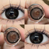 1Pair Natural Contact Lenses Soft Moisturizing Brown Lenses Prescription Myopia Degree -0.00to-8.00 Beautiful Pupil