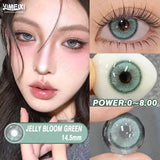 1pair Myopia Colored Contact Lenses For Eyes with Degree Fashion Natural Brown Lens Green Beauty Pupil High Quality Lens