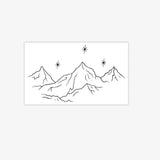 Minimalist Mountain Line Tattoo Sticker Waterproof Long Lasting Fine Line Temporary Tattoo for Women Arm