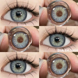 Brown Colored Contact Lenses for Eyes, Natural Eye Cosmetic, Soft Eye Lenses, Beauty, Yearly Use, 1Pair