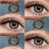 Color Contact Lenses Lenses Brown Pupils Color Contact Lenses for Eyes Green Lens 1 Pair/2pcs Pupils Cosmetic Lens
