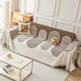 Chenille Sofa Covers Sectional Sofa Set Geometry Cover Couch with Tassel Covers Loveseat Futon Cover L Shaped Cover Washable
