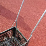 Hand-Push Trolley Cylindrical Handle Metal Trolley Platform Hand Truck Compact Flat Bed Platform Truck Four-Wheel