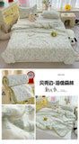 Korean Style Summer Cool Quilt For Girl Skin-friendly Washed Cotton Air Conditioning Quilt Breathable Soft Blanket Home Textiles