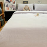 Waed Cotton Bedding Set Simple ature Light een Plaid Tee-Piece Queen Size Pure Cotton Bed Linens Japanese Sle
