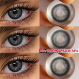 Eye Eyes Color Contacts Colored Contact Lenses Lens Small Pupil Cosmetics Cosplay Black 2Pcs 12 Months 1 Year Yearly Use