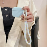 Sky Blue Soft Silicone Earphone Case With Anti-lost Lanyard For AirPods 4 For  AirPods 1 2 3 Pro 2 Bluetooth Charging Box Cover