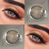 Colored Contact Lenses Brown Soft Beauty Cosmetic Lens 1 Pair Yearly Disposable Natural Eyes Makeup Color Contacts