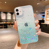 Luxury Gradient Sequins Clear Glitter Phone Case For iPhone 13 14 12 11 Pro Max X XR XS Max 7 8 14 Plus SE20 Soft TPU Back Cover