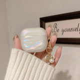 Dreamy Pearl Shell Case For AirPods 4 Pro 2 3 1 Cover For AirPods Pro2 Pro 2 2nd 3rd 1st 4th Cases With Keychain Headphone Coque