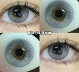1Pair Soft Contact Lenses Grey Lenses Blue Eye Diameter 14.5mm  14.2mm 14.0mm Grey Lens Myopia Degree Beautiful Pupil