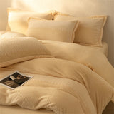 Winter Warm Plush Duvet Cover 220x240 Velvet Fleece Couple Quilt Cover Double Bed Luxury Bedding Set Queen King Size