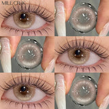 2PCS Natural Brown Lenses Eye Contact with Prescription Beauty Pupils Makeup Korean Contact Lens Fast Shipping