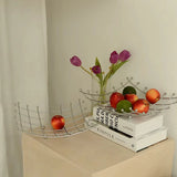 Nordic Large Table Metal Storage Tray Kitchen Fruit Cutlery Home Decorative Tray Bedroom Jewelry Organizer Serving Tray
