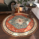 Round Carpets for Living Room  Vintage Floral  Large Area Home Decor Luxury Bohemian IG Exotic Art Soft Bedroom Polyester Rugs