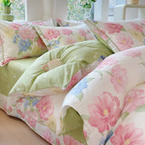 New Cotton Single Duvet Cover Printed Garden Quilt Cover Skin Friendly Breathable Bedding 150x200 180x220 220x240 200x230