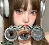 1 Pair Colored Contact Lenses for Eyes Natural Fashion Lenses Gray Beauty Pupils Blue Eye Lenses Cosmetics Soft Lenses