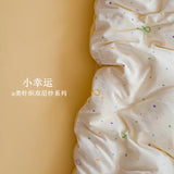 New class A knitted cotton, Tianzhu cotton double-layer yarn four-piece set, simple and skin-friendly, student dormitory