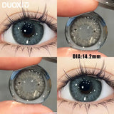1Pair Color Contact Lenses New Product Lan Cat Sclera Blue Green Lenses Degree Prescription -0.00 to -8.00 Beauty Pupils