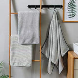 Quick-Drying Bamboo Striped Towel Set For Soft And Absorbent Bathroom Experience Bath Towel Set or Hand Towel