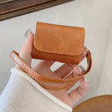 Luxury Business Earphone Bag For AirPods 4 Case Solid Color Matte Leather Portable Protection Cover For AirPods 1 2 3 Pro 2 2nd