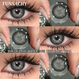 2pcs Black Series Color Contact Lenses Natural Gray Eye Lens Beautiful Pupils Yearly Fashion Brown Softlens Cosmetics