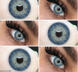 1Pair Natural Color Contact Lenses for Eyes Gray Eye Contacts Yearly Fashion Blue Contact Lenses Colored Eye Contacts