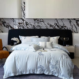 Premium 1000TC Egyptian Cotton Luxury Butterfly Embroidery Bedding Set Duvet Cover Flat/Fitted Bed Sheet Pillowcases 4Pcs