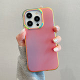 Simple Frosted Fluorescent Color Phone Case For iPhone 16 15 14 13 12 Pro Max 14promax Soft Shockproof Back Cover