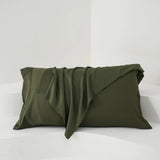 2Pcs Pillowcases 100% Bamboo Fiber Cooling Anti-bacterial Solid Color Hotel Home Summer Envelope Style Pillow Covers 50x75cm